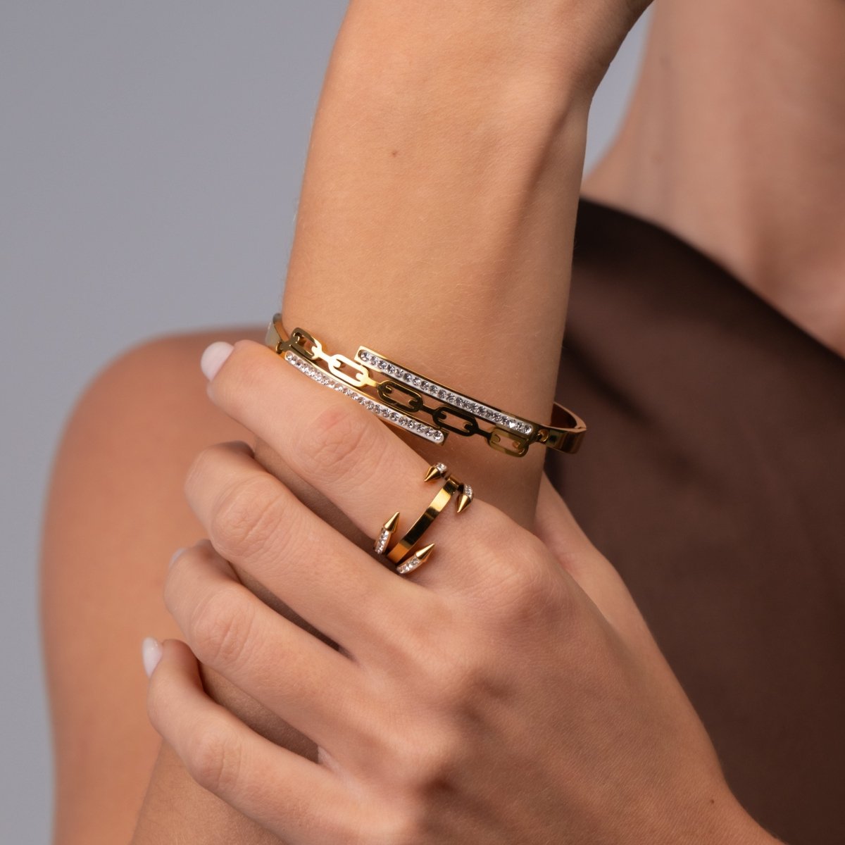 Bangle Donatela Bracelet Gold Plated 18K in 18K gold-plated – Meiva bracelet view 8