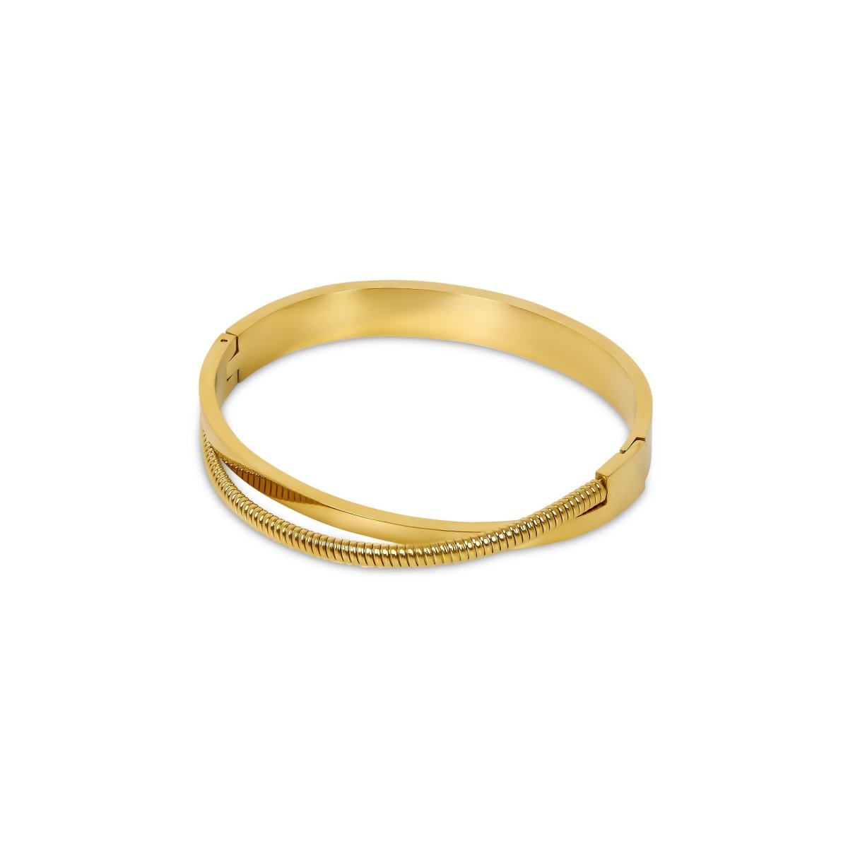 Bangle Double Harmony 18K Gold-Plated Cuff Bracelet in 18K gold-plated – Meiva bracelet