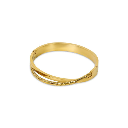 Bangle Double Harmony 18K Gold-Plated Cuff Bracelet in 18K gold-plated – Meiva bracelet