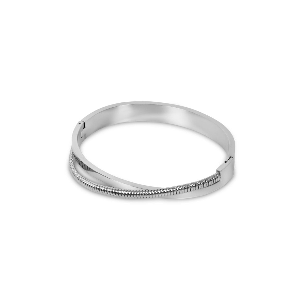 Bangle Silver Double Harmony Cuff Bracelet – Meiva bracelet