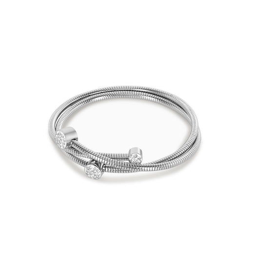 Bangle Spiral Crystal Bracelet Silver in crystal – Meiva bracelet