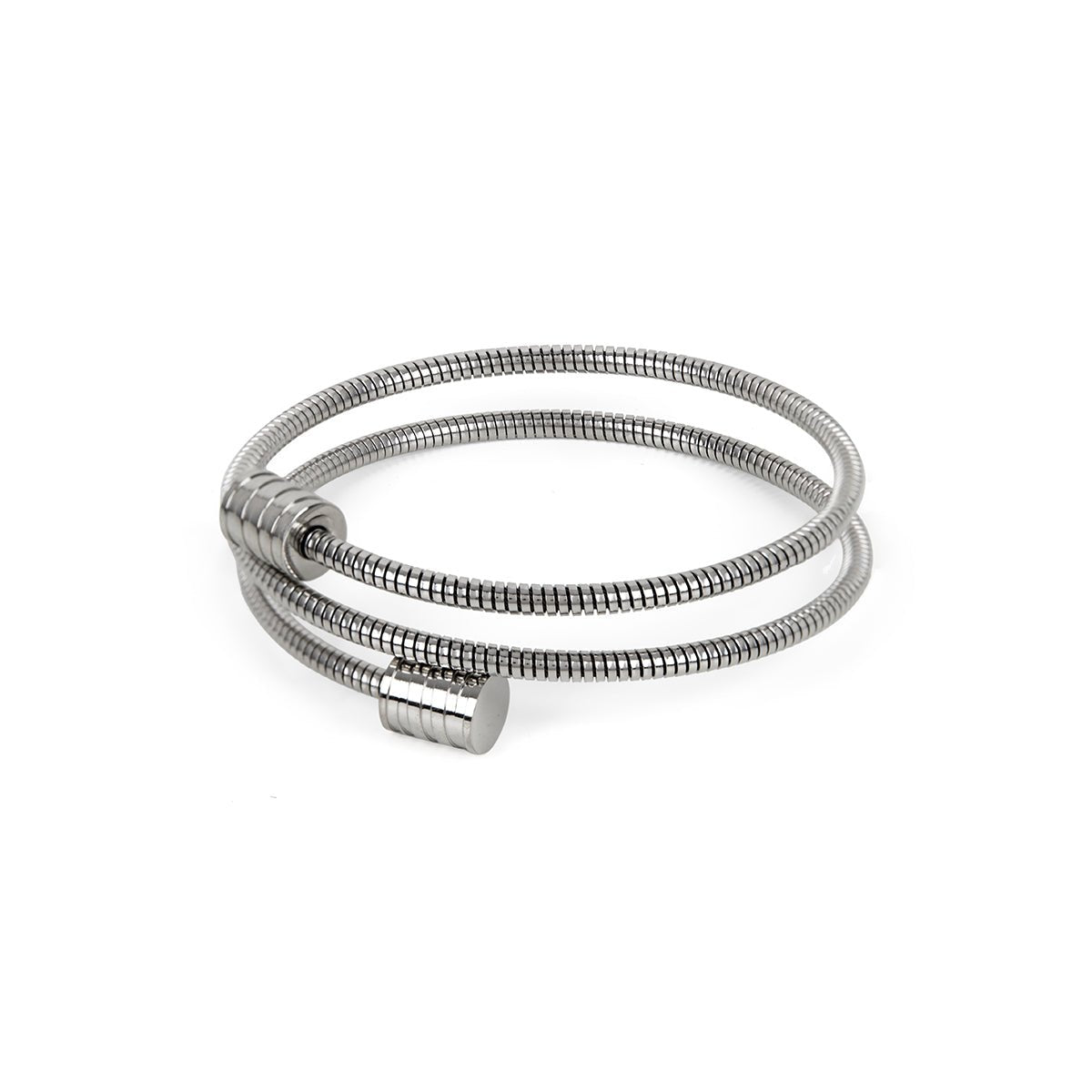 Bangle Triple Spiral Cuff Bracelet Silver – Meiva bracelet