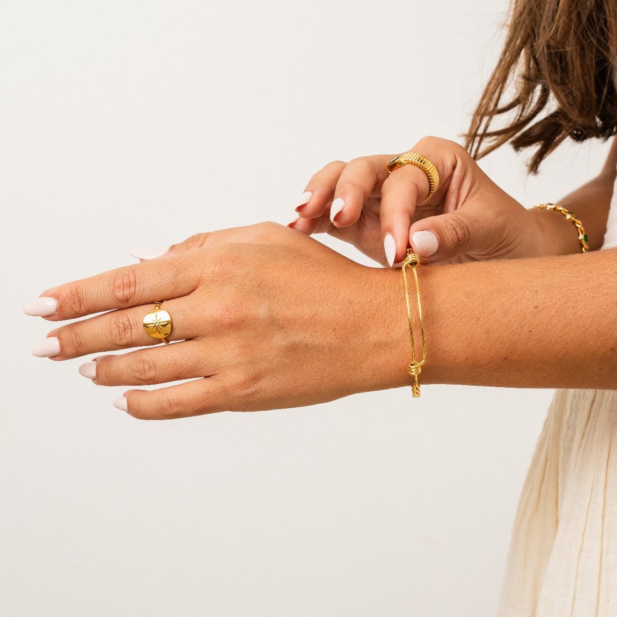 Bangle Eva Delicate Bracelet Gold Plated 18K in 18K gold-plated – Meiva bracelet view 2