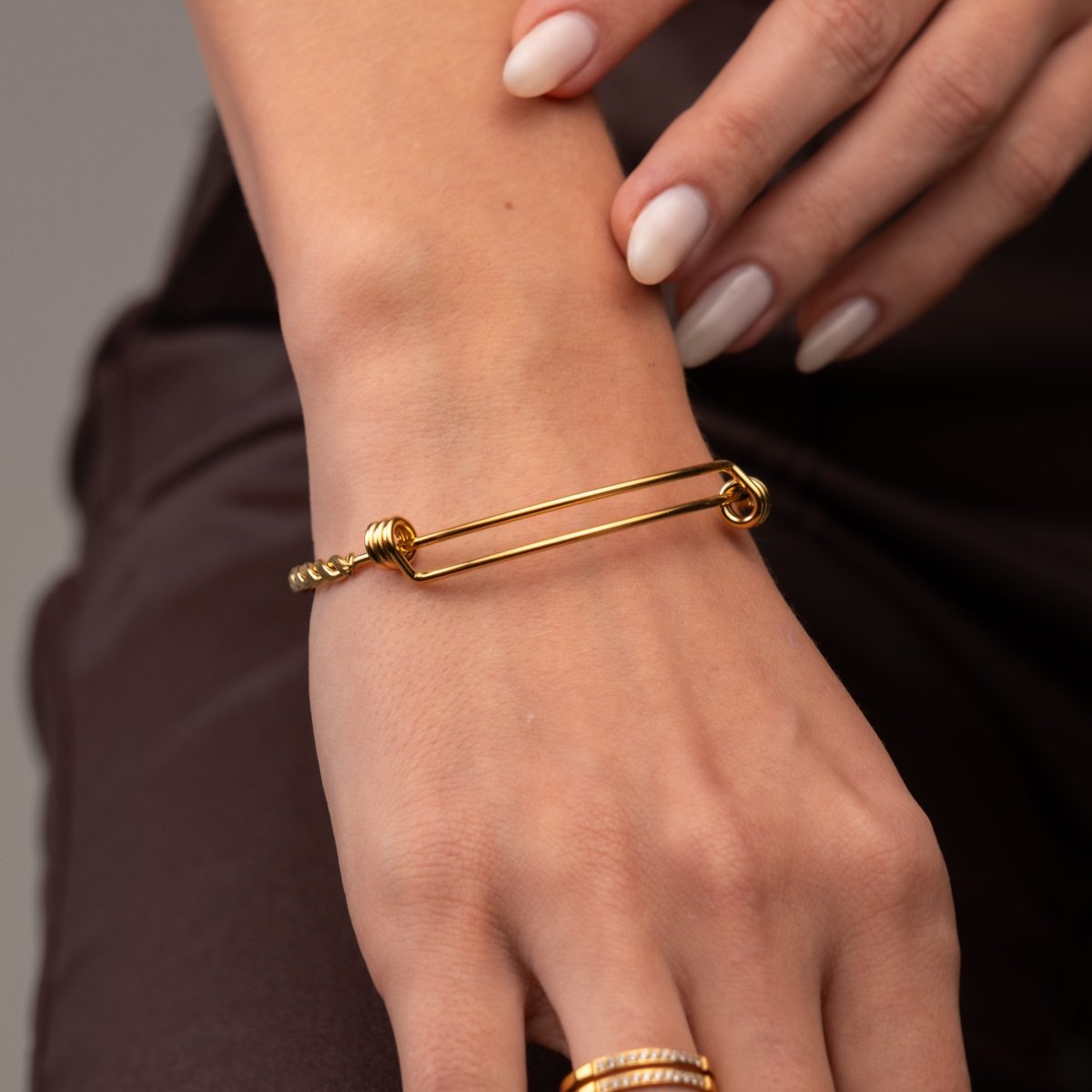 Bangle Eva Delicate Bracelet Gold Plated 18K in 18K gold-plated – Meiva bracelet view 5