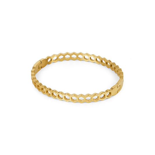 Bangle Honeycomb Cuff Bracelet 18K Gold Plated in 18K gold-plated – Meiva bracelet