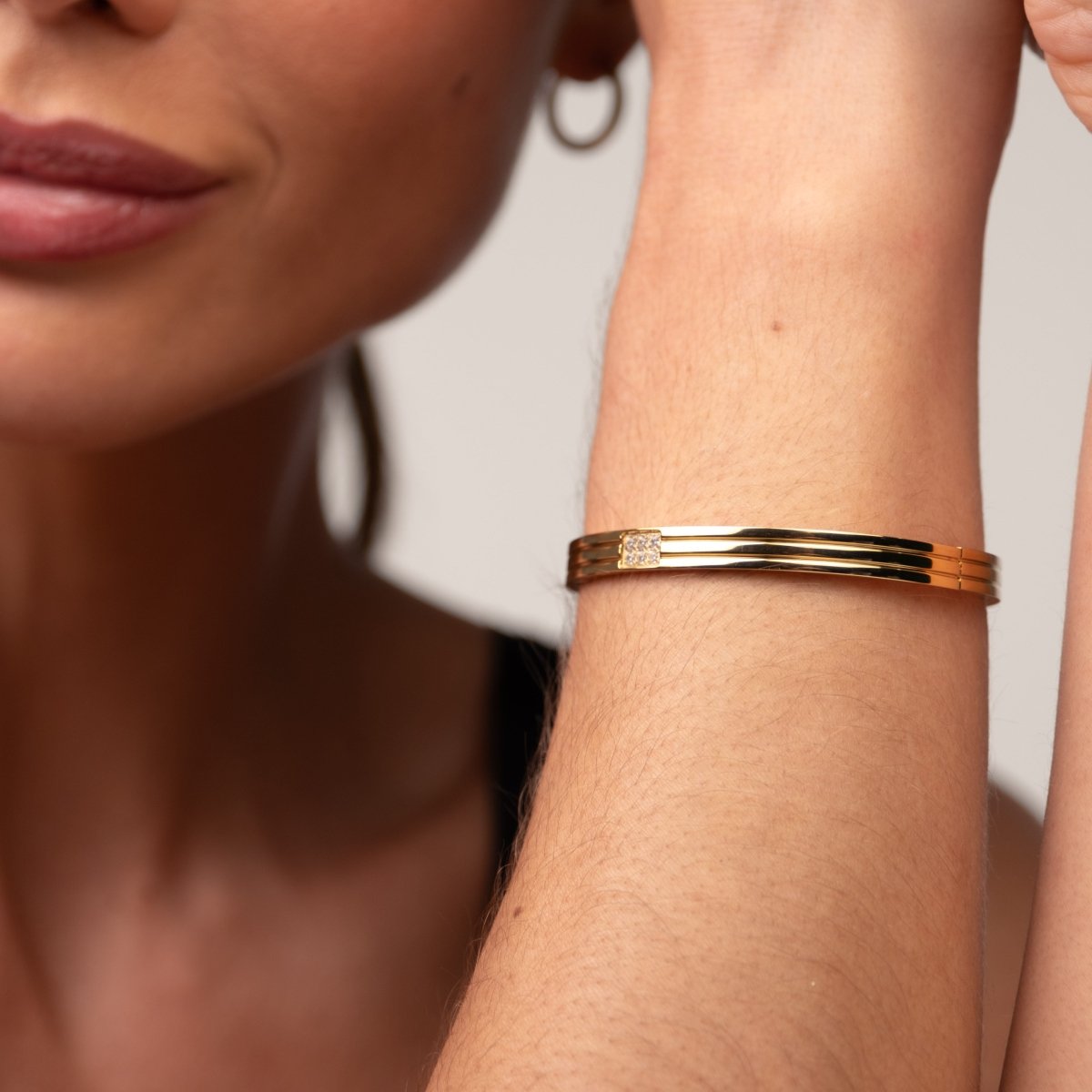 Bangle Hanna Bracelet Gold Plated 18K in 18K gold-plated – Meiva bracelet view 5