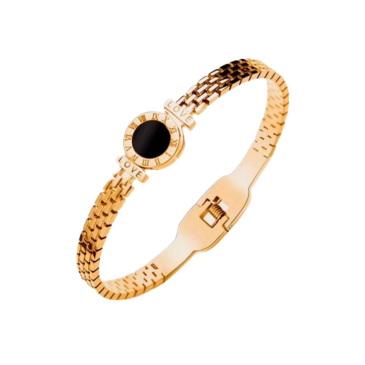 Bangle Hera Onyx Stone Cuff Bracelet 18K Gold Plated in 18K gold-plated – Meiva bracelet