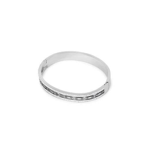 Bangle Ivy Crystal Stone Cuff Bracelet Silver in crystal – Meiva bracelet