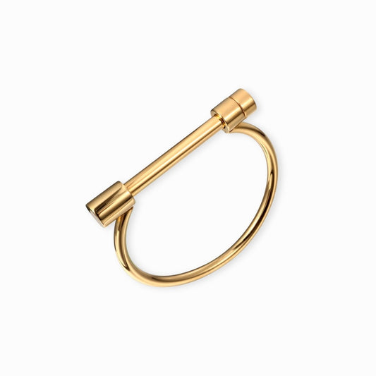 Bangle Screw Cuff Bracelet 18K Gold-Plated in 18K gold-plated – Meiva bracelet
