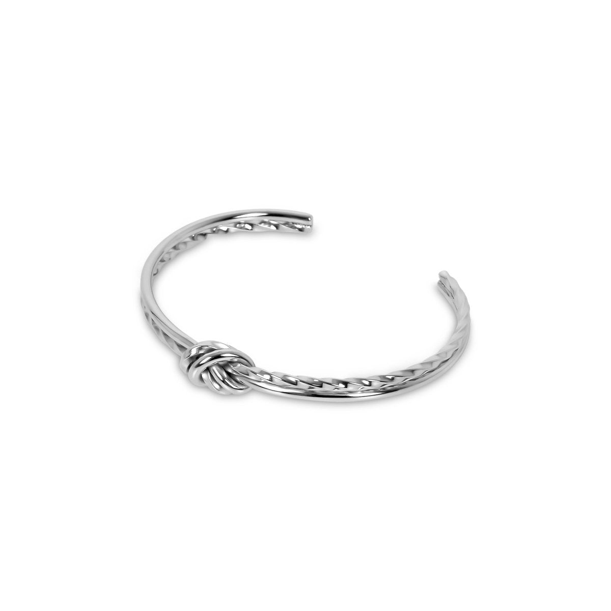 Bangle Silver Twisted Knot Cuff Bracelet – Meiva bracelet