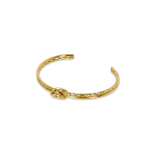Bangle Twisted Knot 18K Gold-Plated Cuff Bracelet in 18K gold-plated – Meiva bracelet