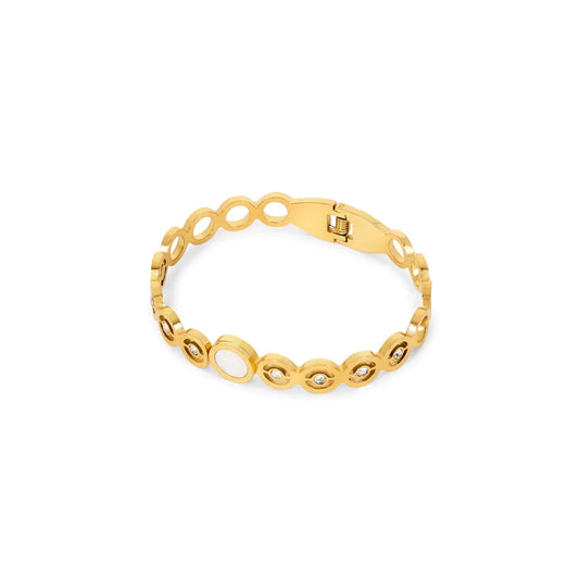 Bangle Olivia Cubic Zirconia Stone Cuff Bracelet 18K Gold-Plated in 18K gold-plated, zirconia – Meiva bracelet