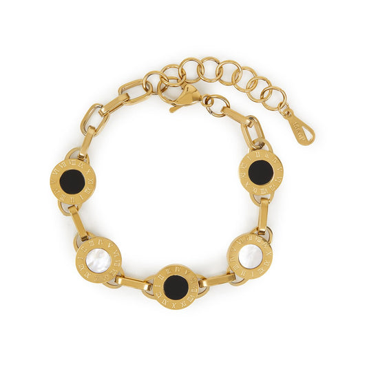 Bangle Onyx Milan Cuff Bracelet 18K Gold-Plated in 18K gold-plated – Meiva bracelet