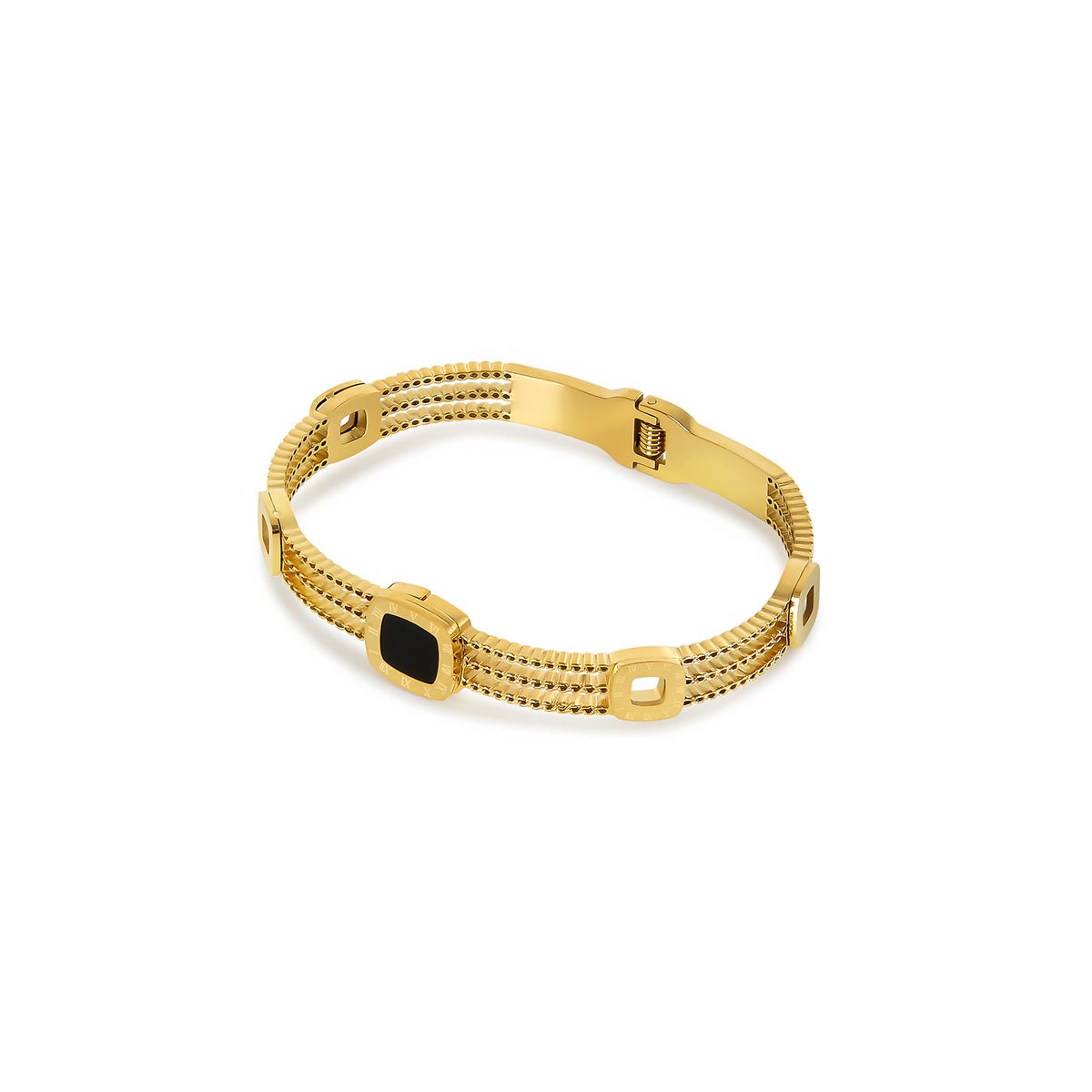 Bangle Onyx Summer Cuff Bracelet 18K Gold-Plated in 18K gold-plated – Meiva bracelet