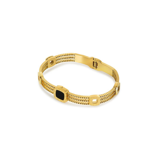 Bangle Onyx Summer Cuff Bracelet 18K Gold-Plated in 18K gold-plated – Meiva bracelet