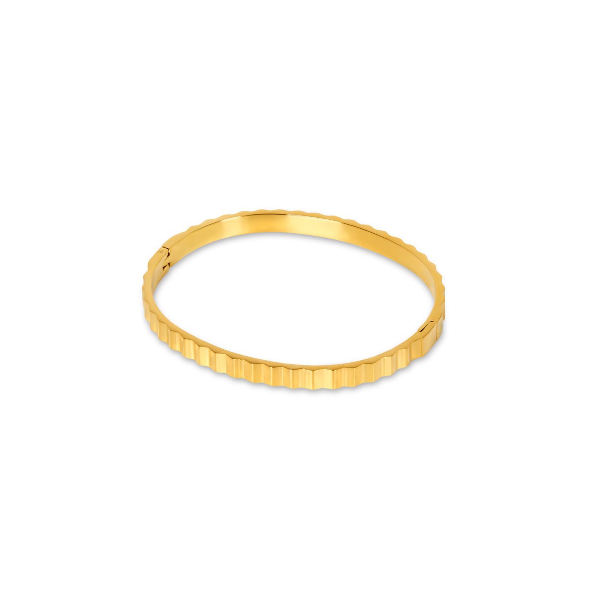Bangle Ripple Cuff Bracelet 18K Gold-Plated in 18K gold-plated – Meiva bracelet
