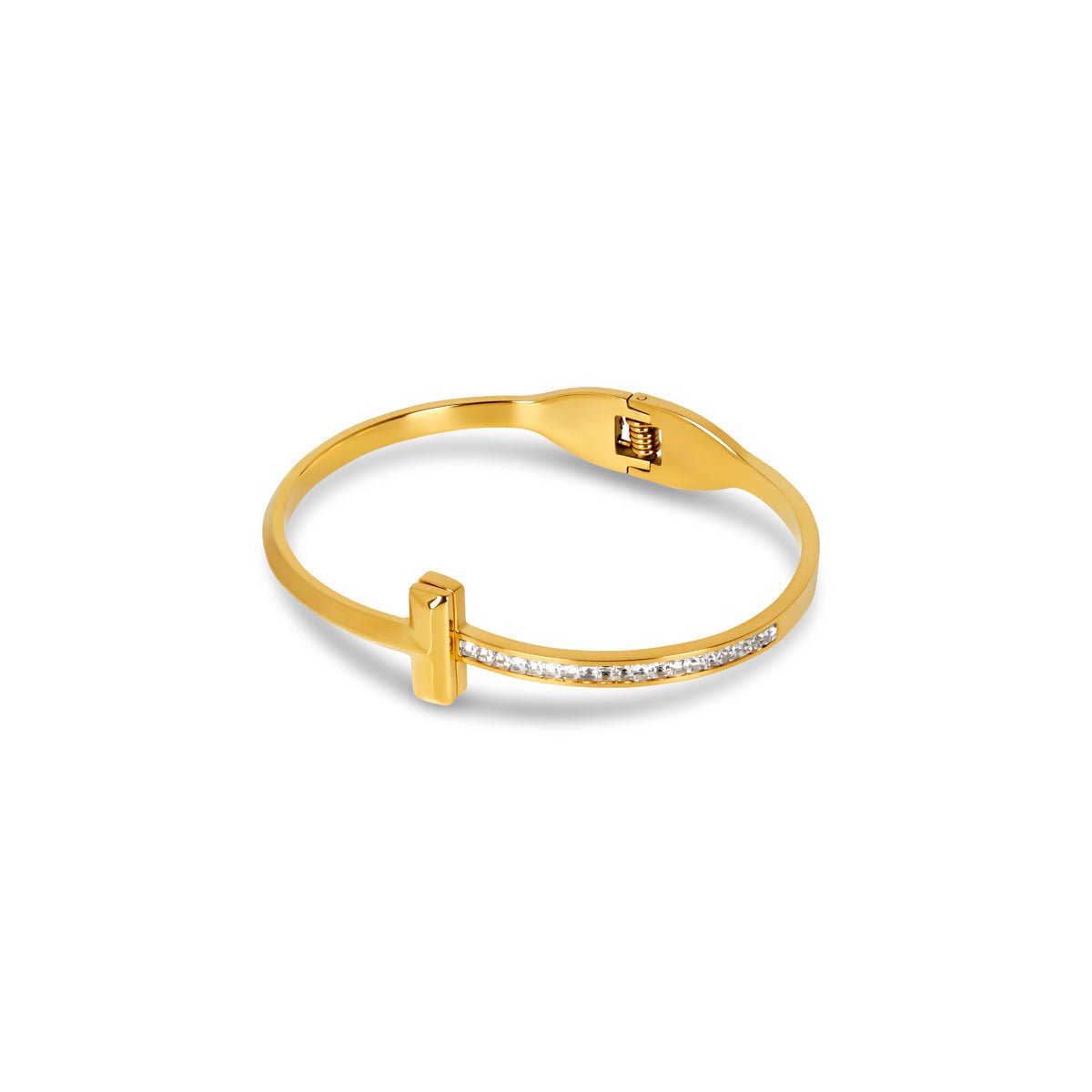 Bangle T-Bar Elegance Cuff Bracelet 18K Gold-Plated in 18K gold-plated – Meiva bracelet