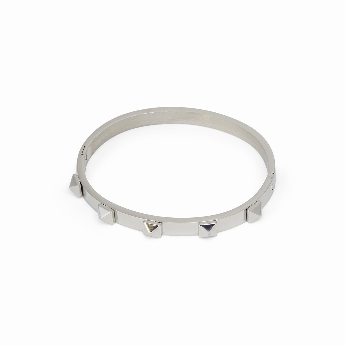 Bangle Studded Cuff Bracelet Silver – Meiva earrings