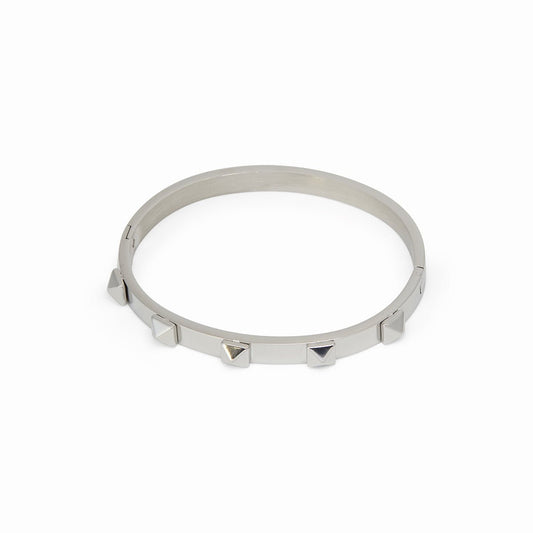 Bangle Studded Cuff Bracelet Silver – Meiva earrings