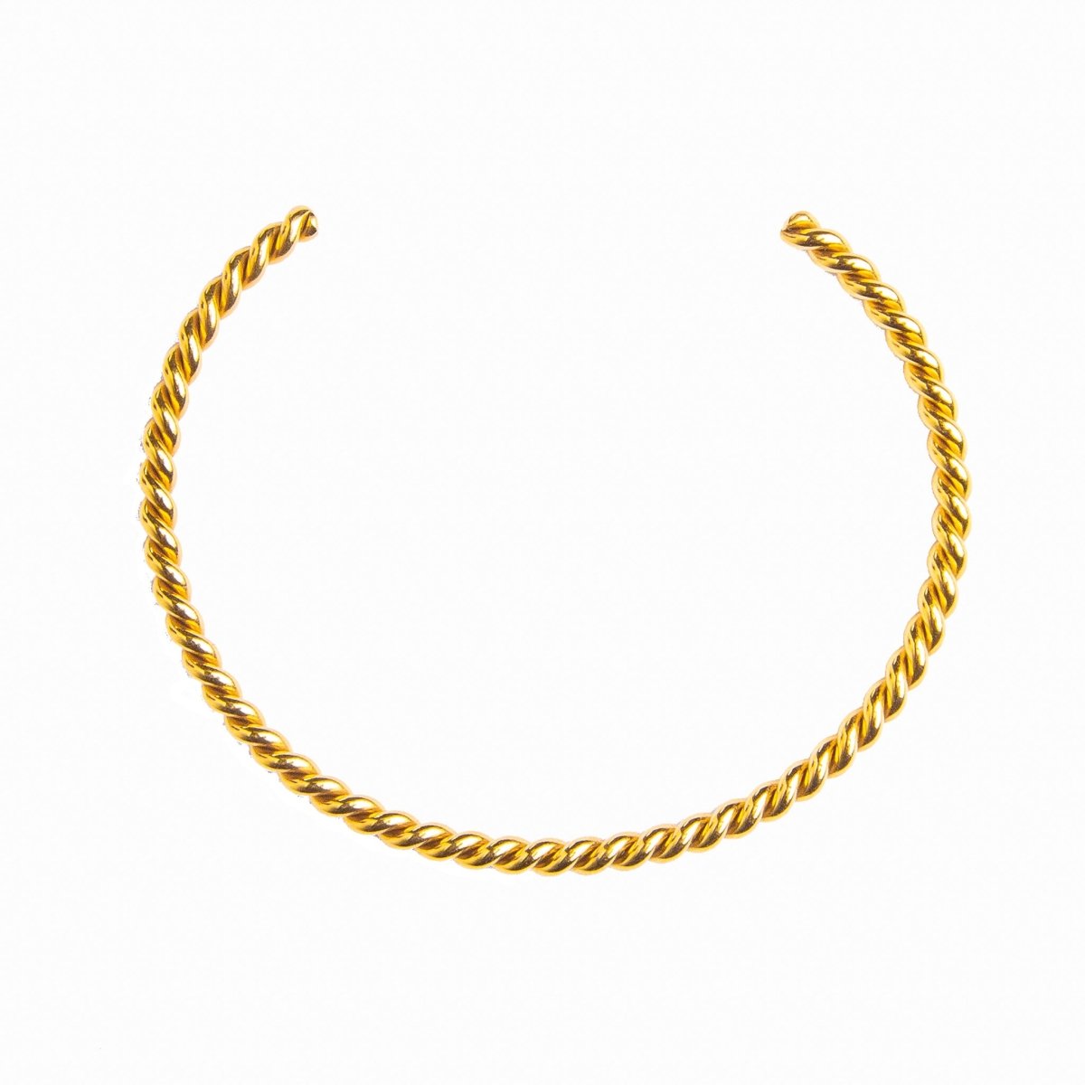 Bangle Twist Cuff Bracelet 18K Gold Plated in 18K gold-plated – Meiva bracelet