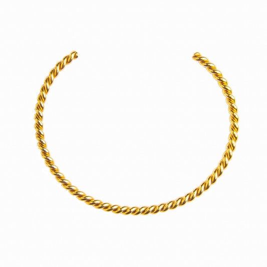 Bangle Twist Cuff Bracelet 18K Gold Plated in 18K gold-plated – Meiva bracelet