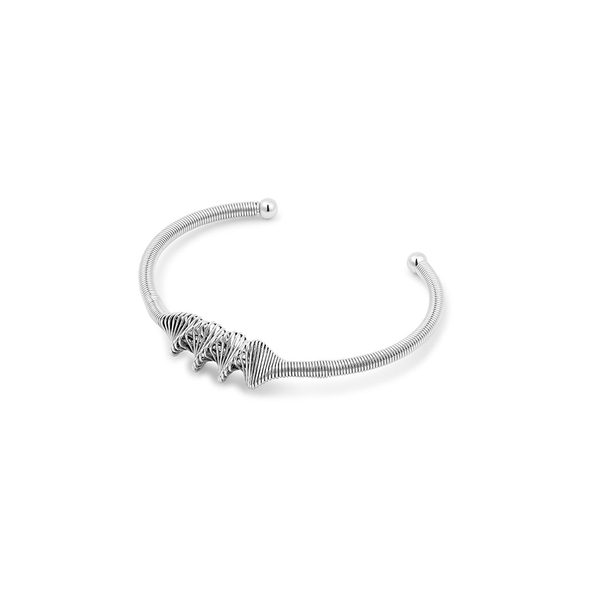 Bangle Wave Cuff Bracelet Silver – Meiva bracelet