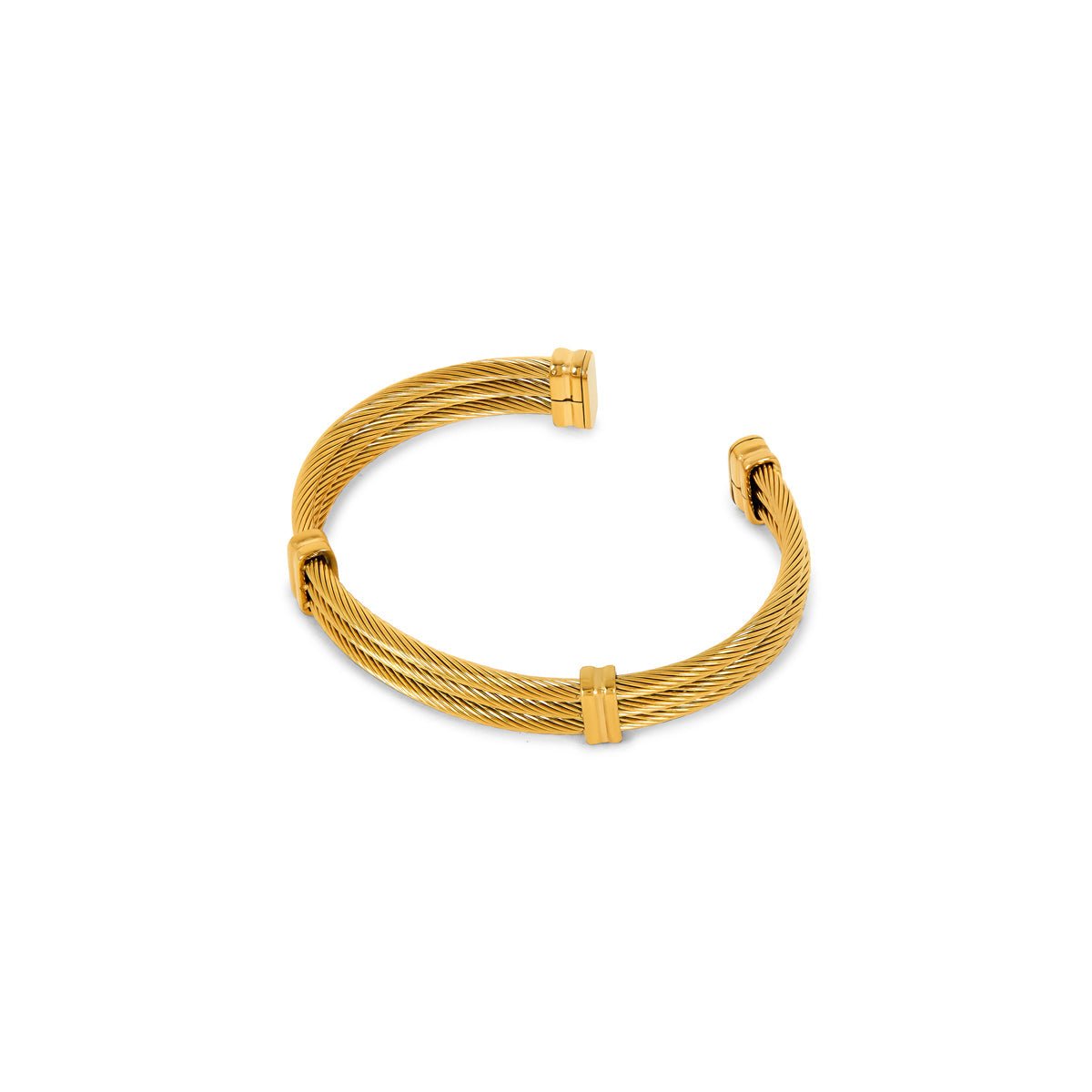Bangle Wire Cuff Bracelet 18K Gold Plated in 18K gold-plated – Meiva bracelet