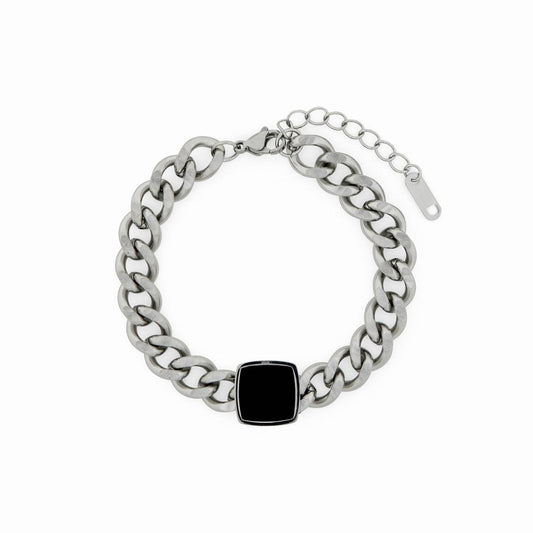 Bracelet Chain with Onyx Pendant Silver – Meiva necklace