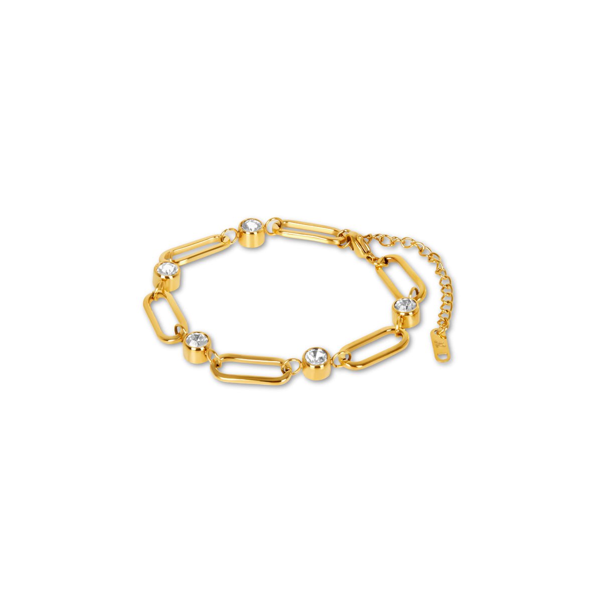 Bracelet Crystal Link 18K Gold-Plated in 18K gold-plated, crystal – Meiva bracelet