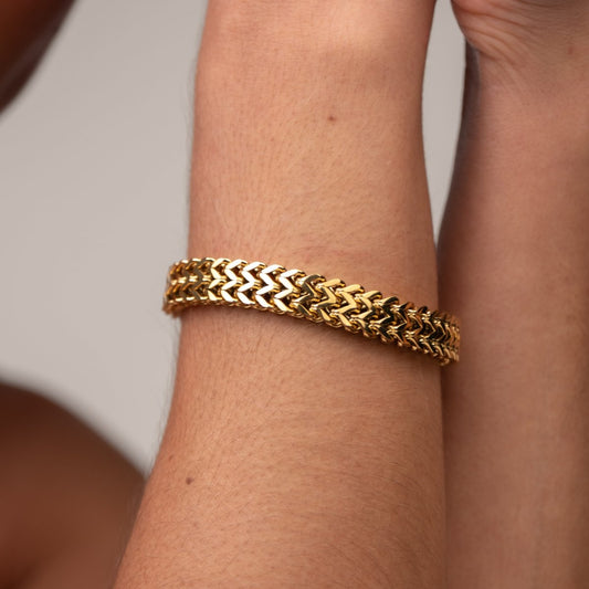 Bracelet Link 18K Gold-Plated in 18K gold-plated – Meiva bracelet view 2