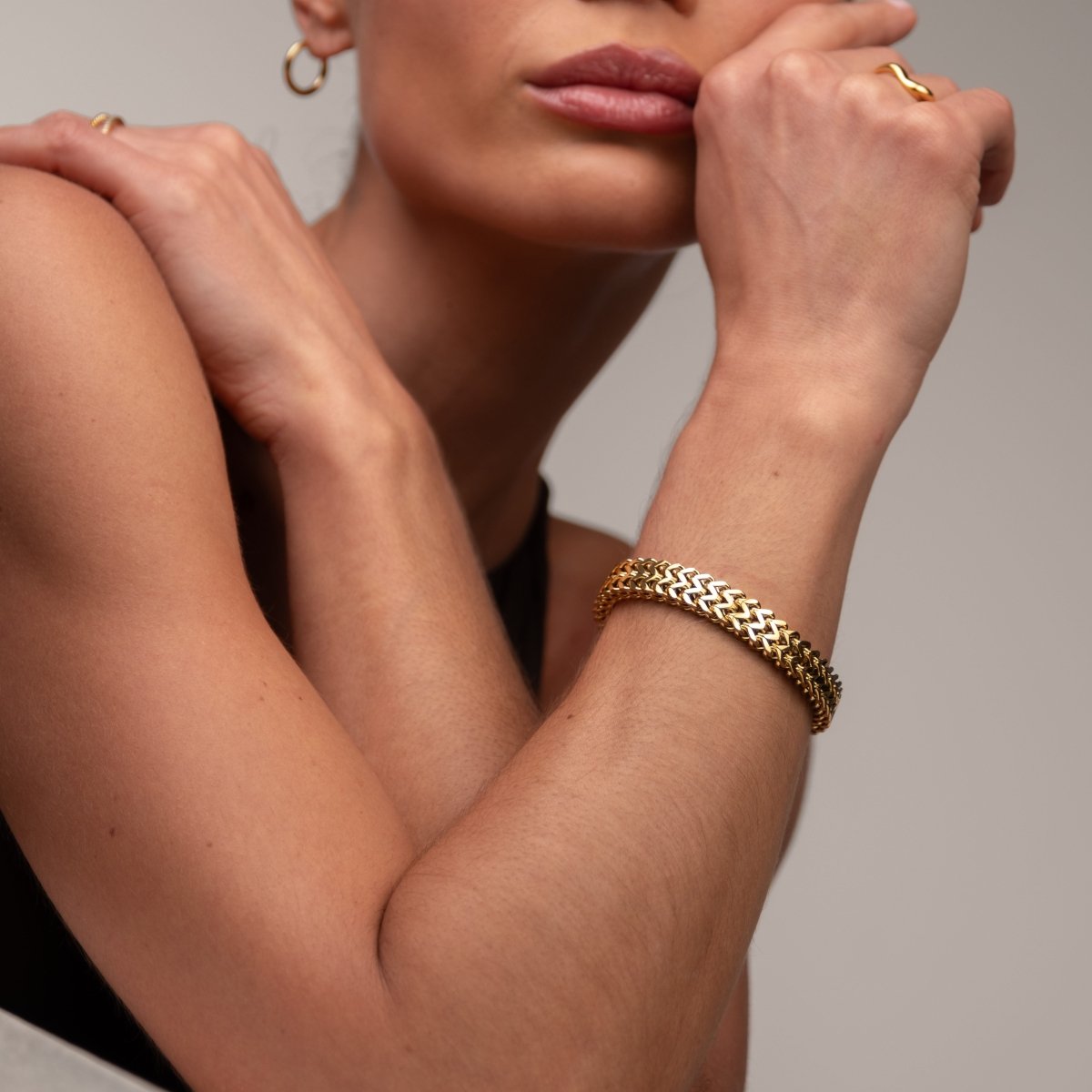 Bracelet Link 18K Gold-Plated in 18K gold-plated – Meiva bracelet view 6