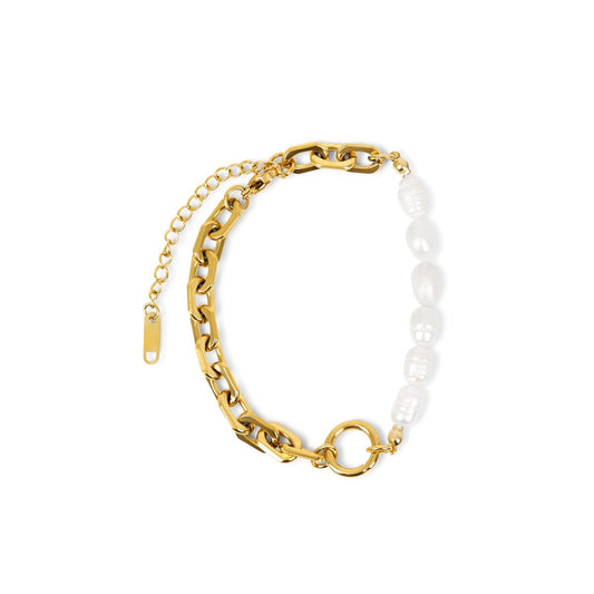 Bracelet Mood Pearl Gold Plated 18K in 18K gold-plated, pearl – Meiva bracelet