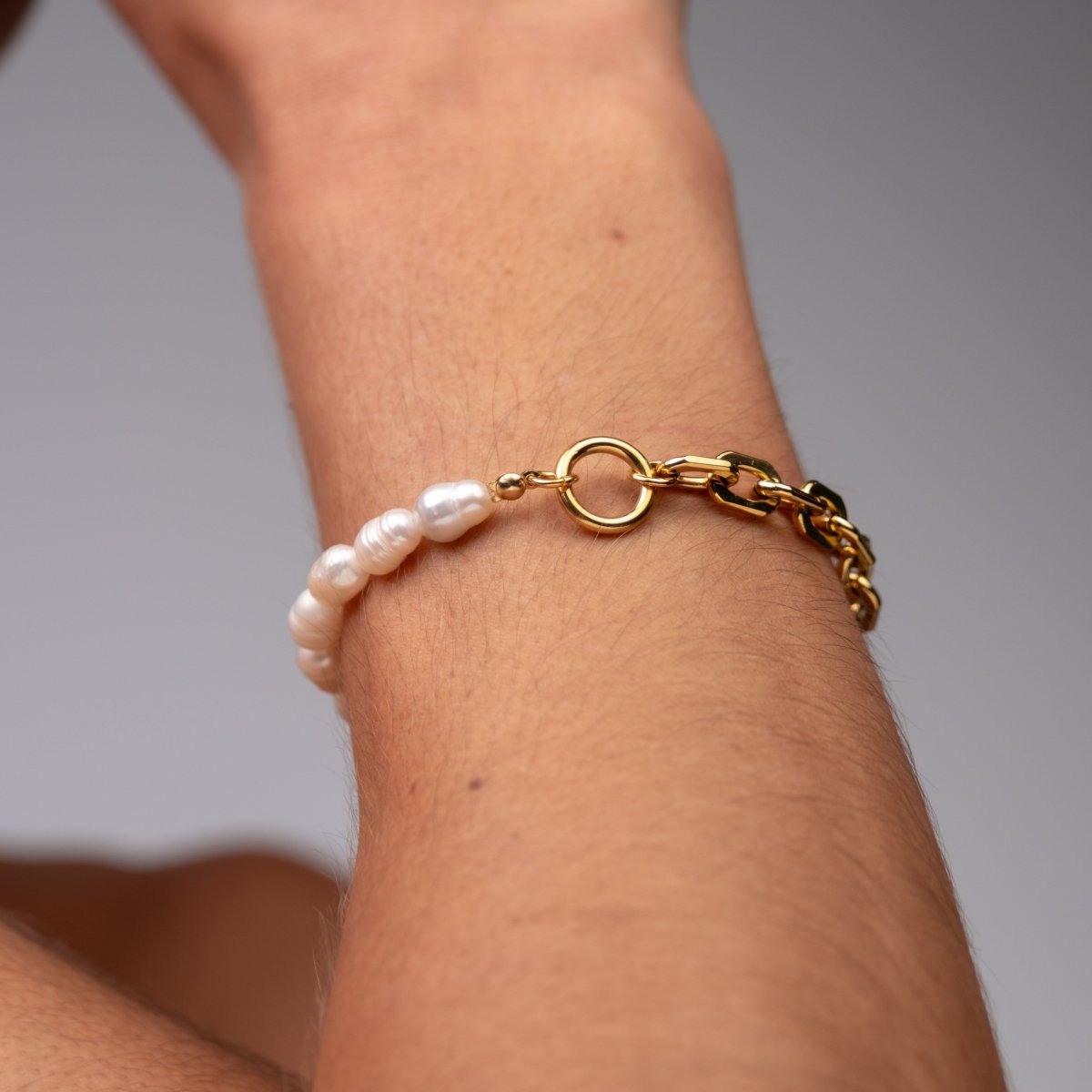 Bracelet Mood Pearl Gold Plated 18K in 18K gold-plated, pearl – Meiva bracelet view 6