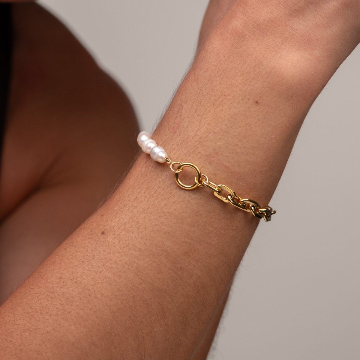 Bracelet Mood Pearl Gold Plated 18K in 18K gold-plated, pearl – Meiva bracelet view 8