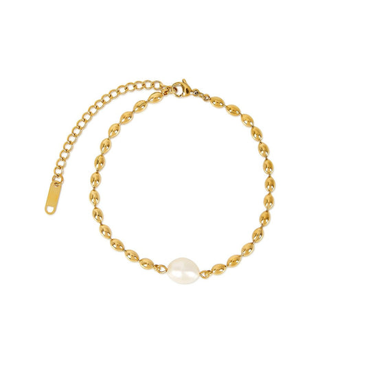 Bracelet Persia Pearl Gold Plated 18K in 18K gold-plated, pearl – Meiva bracelet