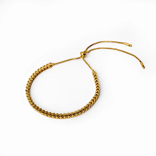 Bracelet Adjustable Woven 18K Gold-Plated in 18K gold-plated – Meiva bracelet