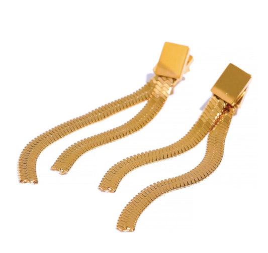 Earrings Catarina Metal Mesh 18K Gold Plated in 18K gold-plated – Meiva earrings