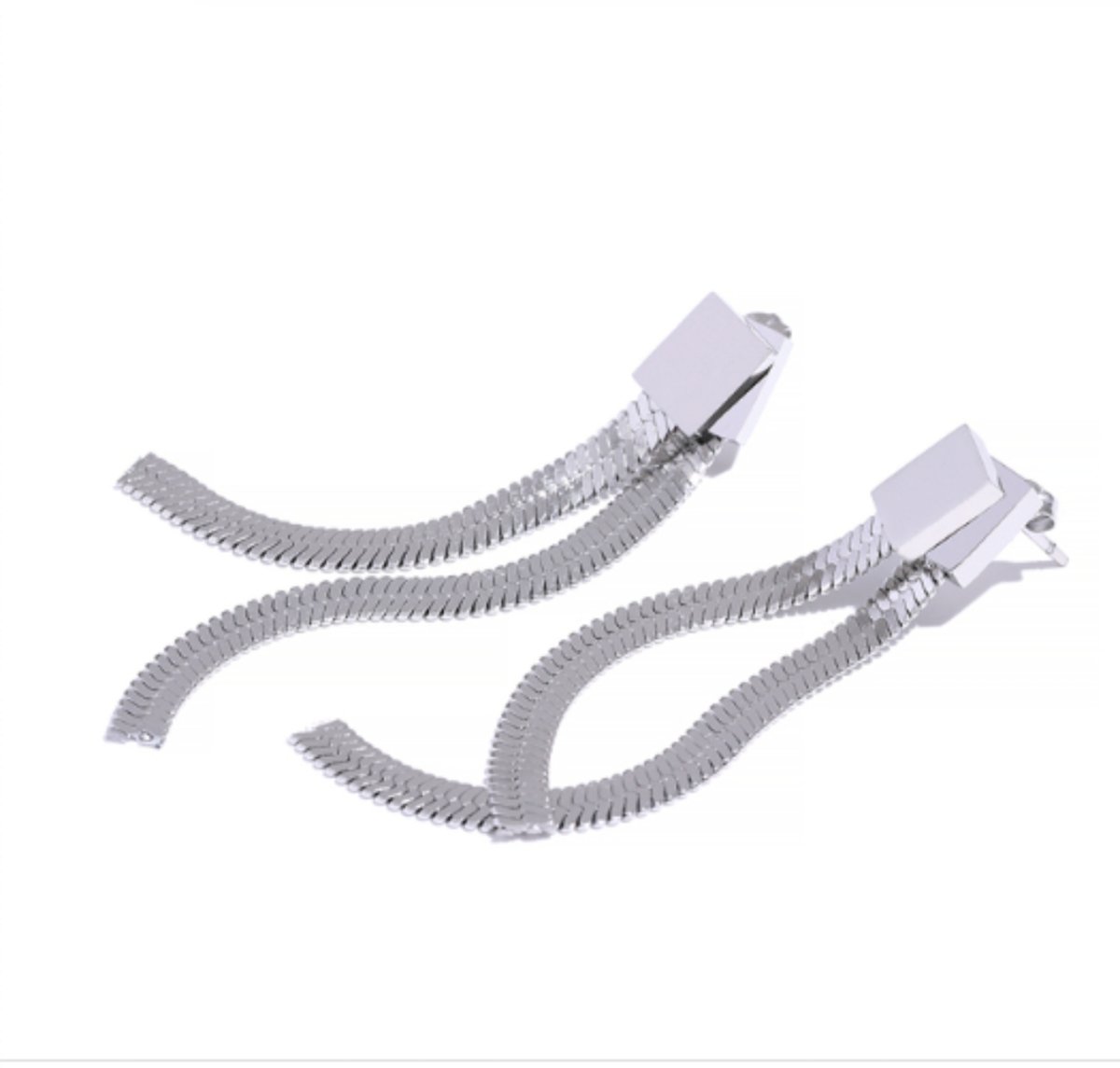 Earrings Catarina Metal Mesh Silver – Meiva earrings