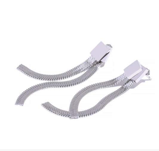 Earrings Catarina Metal Mesh Silver – Meiva earrings