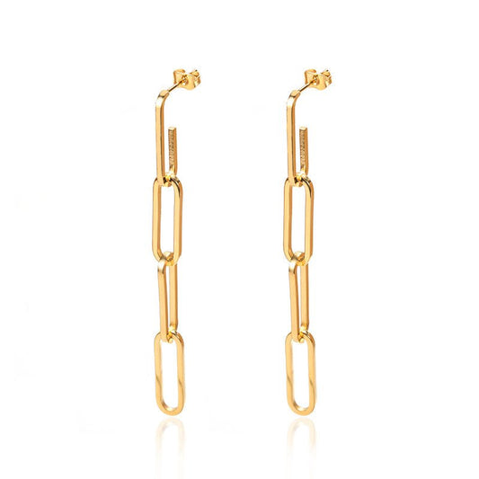 Earrings Hellen Chain Link 18K Gold-Plated in 18K gold-plated – Meiva earrings