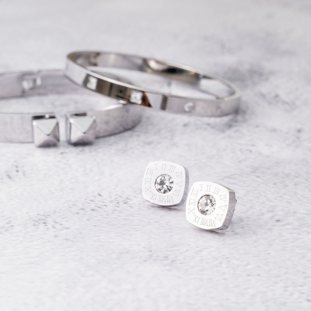 Earrings Esplendor Silver – Meiva earrings view 4