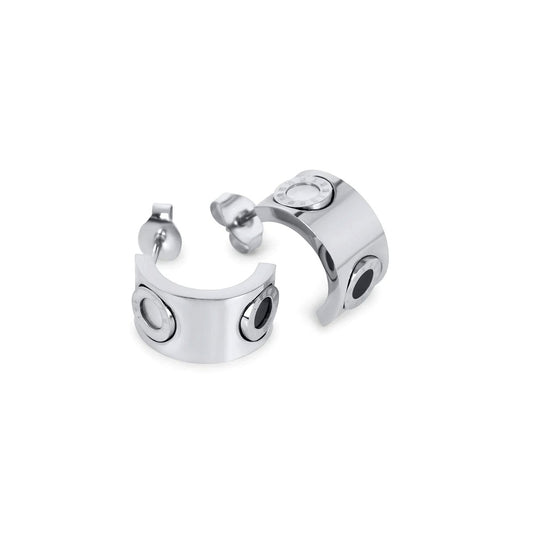 Earrings Roman Numeral Rotating Silver Earring – Meiva earrings