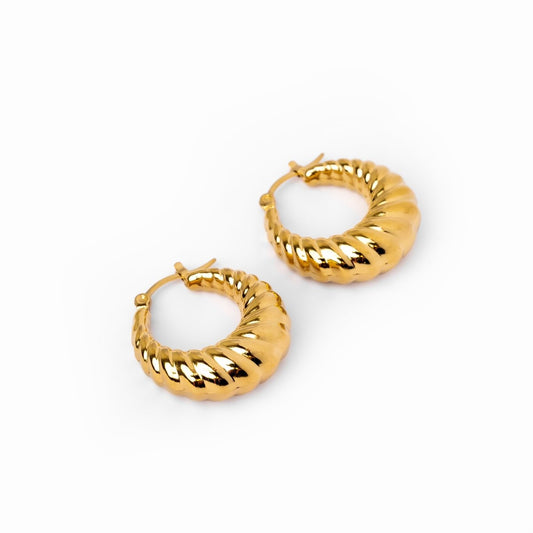 Hoop Earrings Croissant Hoop Earrings 18K Gold-Plated in 18K gold-plated – Meiva earrings