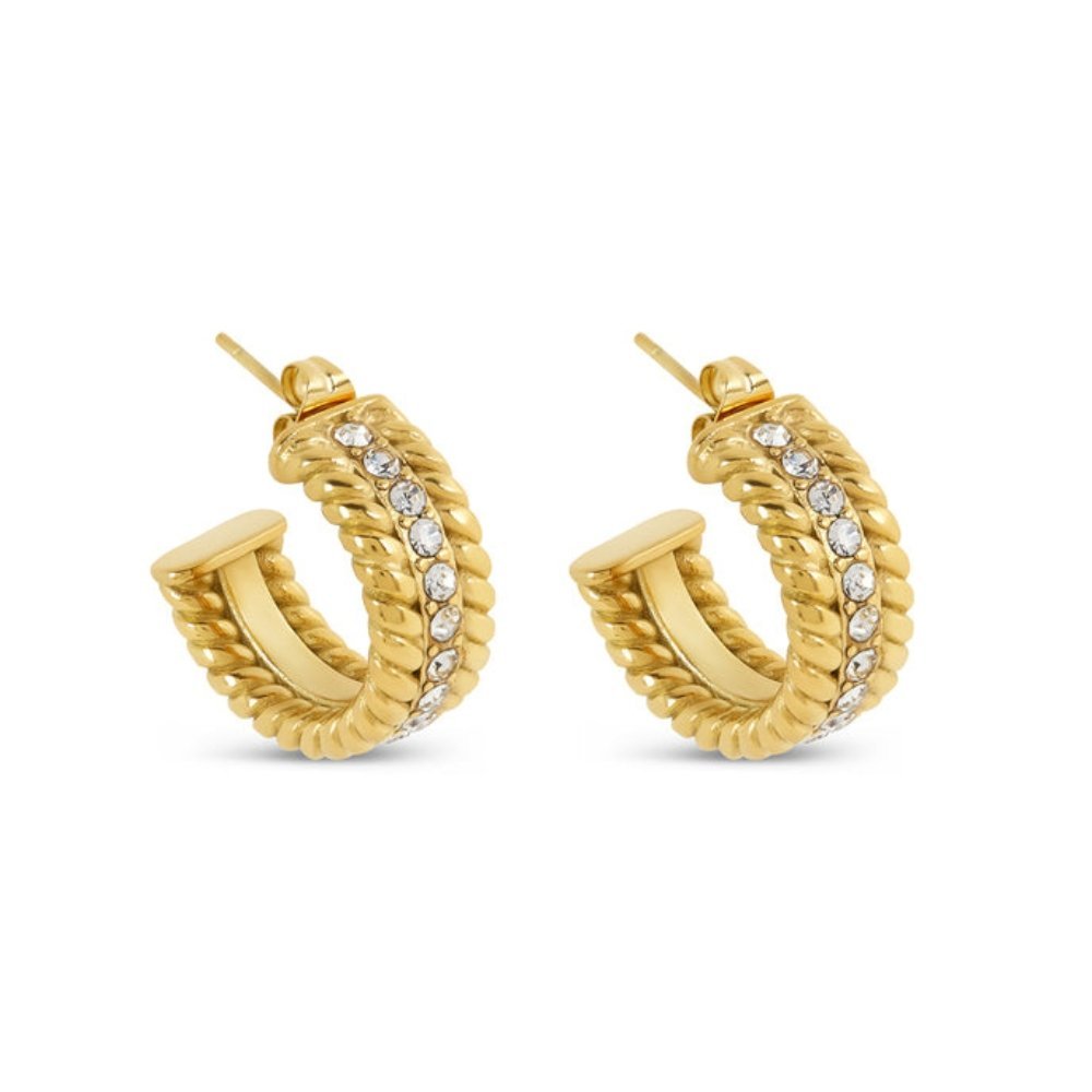 Hoop Earrings Date Hoop Earring Gold Plated 18K in 18K gold-plated – Meiva earrings
