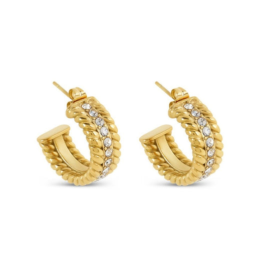 Hoop Earrings Date Hoop Earring Gold Plated 18K in 18K gold-plated – Meiva earrings