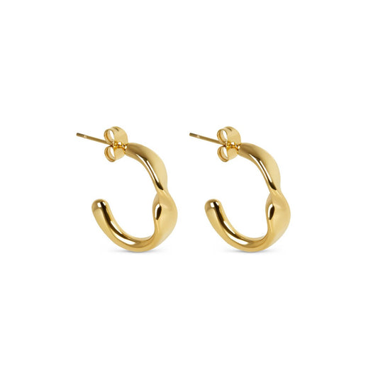 Hoop Earrings Luci Hoop Earring Gold Plated 18K in 18K gold-plated – Meiva earrings