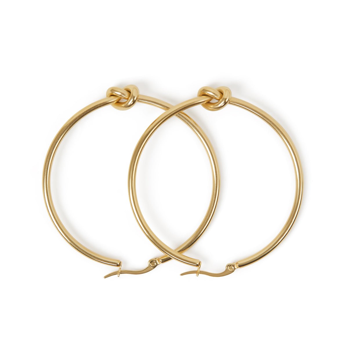 Hoop Earrings Central Knot Hoop Earrings 18K Gold Plated in 18K gold-plated – Meiva earrings