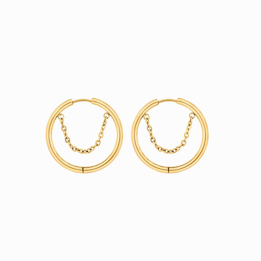 Hoop Earrings Kite Hoop Earrings 18K Gold-Plated in 18K gold-plated – Meiva earrings