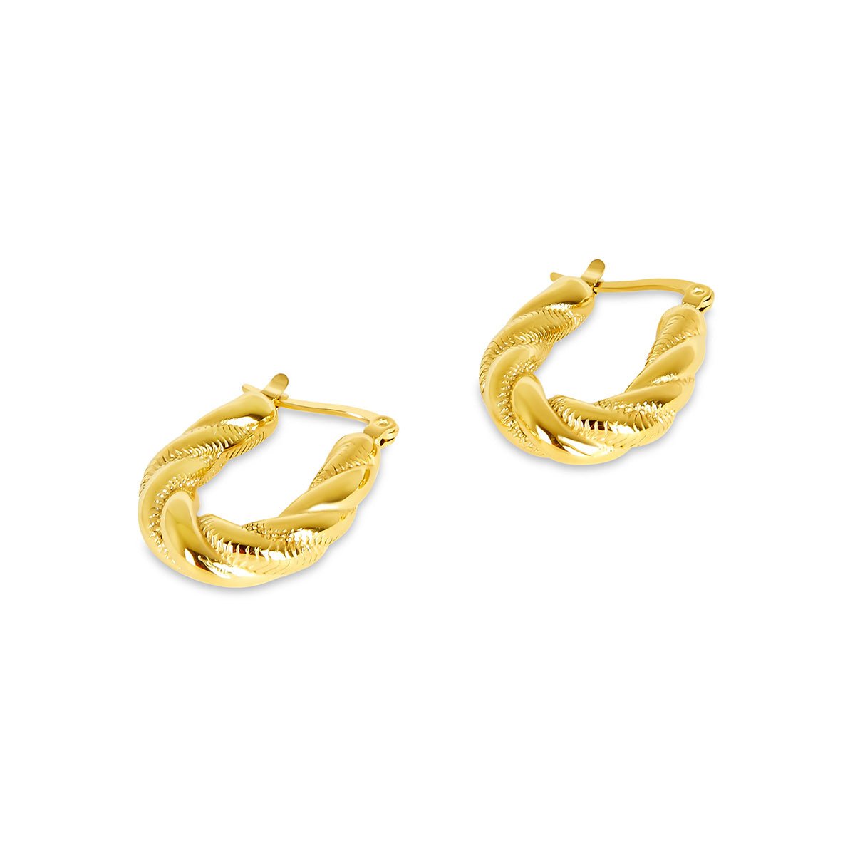 Hoop Earrings Twisted Hoop Earrings 18K Gold-Plated in 18K gold-plated – Meiva earrings