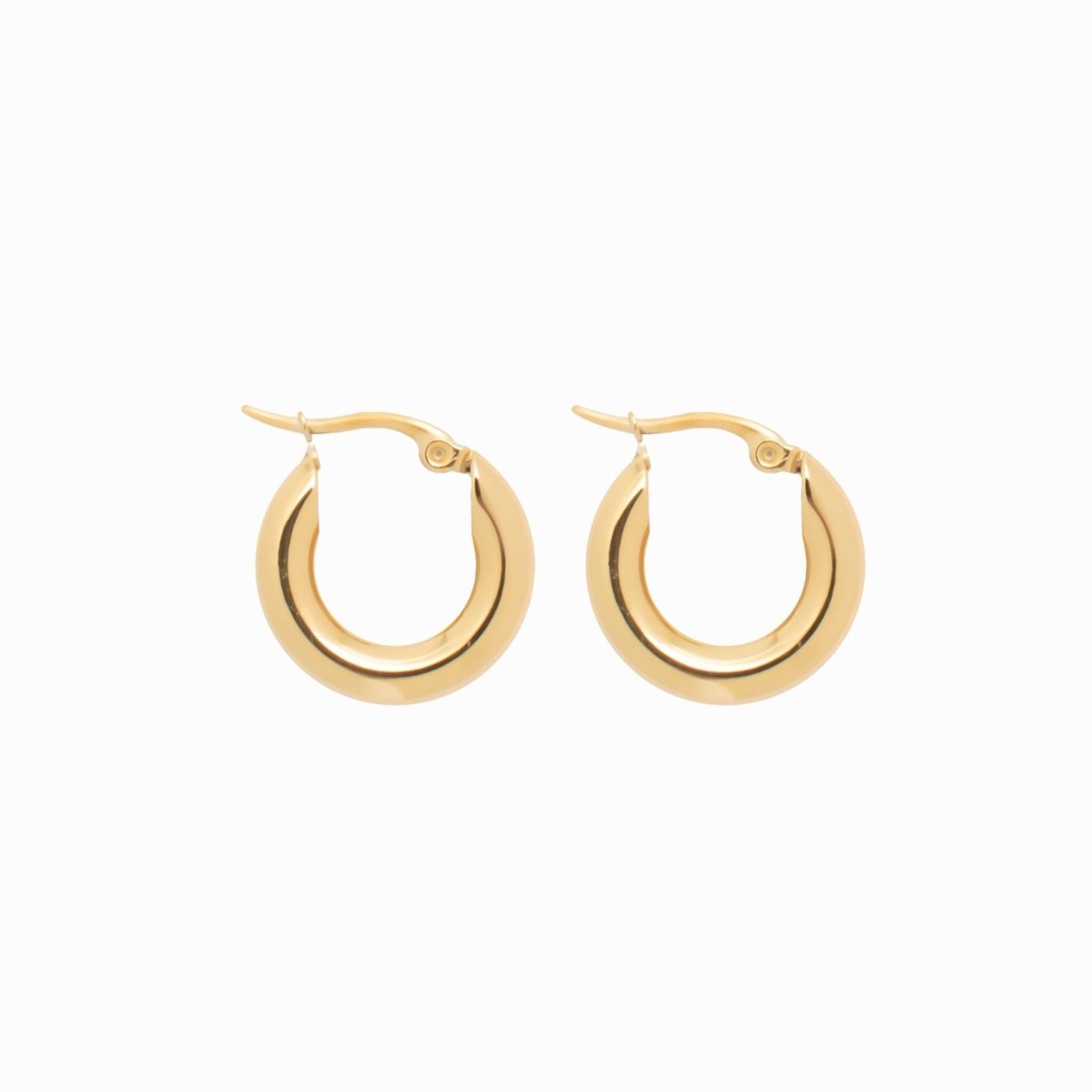 Hoop Earrings Lele Large Tube Hoop Earrings 18K Gold-Plated in 18K gold-plated – Meiva earrings